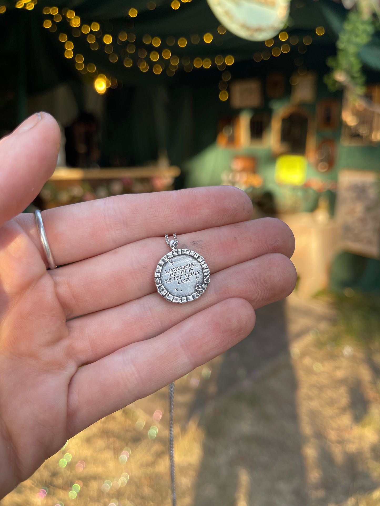 Hobbit door Coin necklace in sterling silver