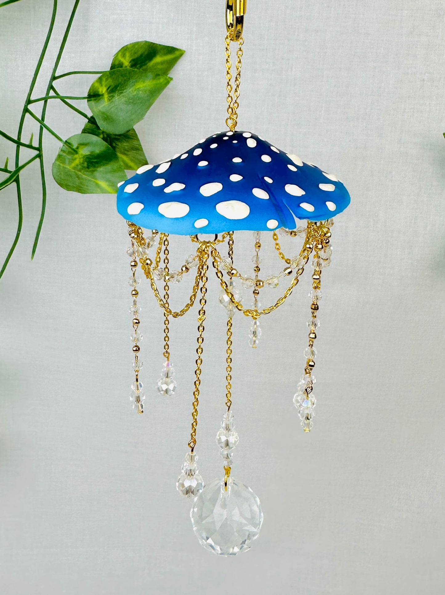 Small Blue Dusk Mushroom Sun Catcher