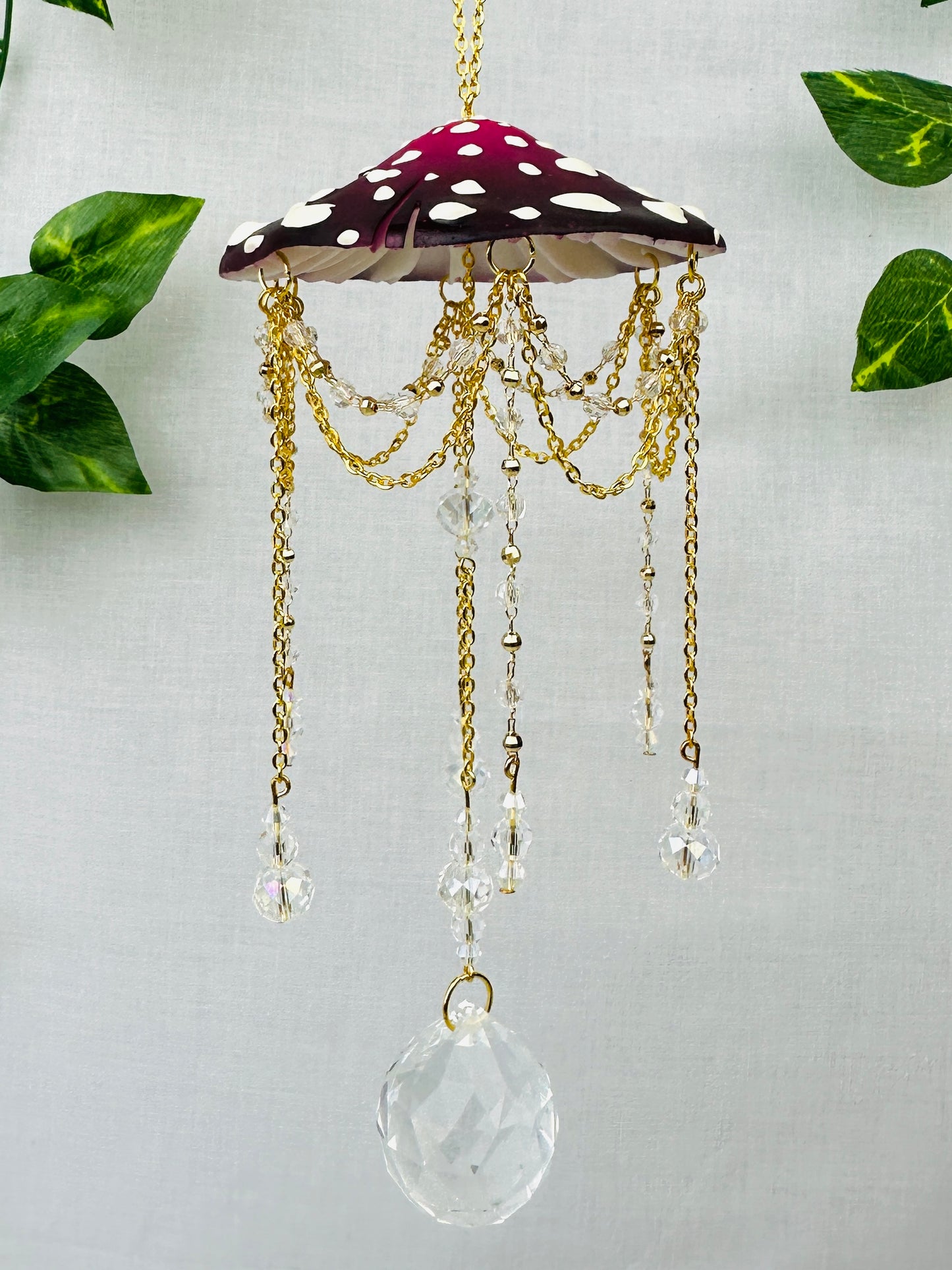 Small Black Tartarian Mushroom Sun Catcher
