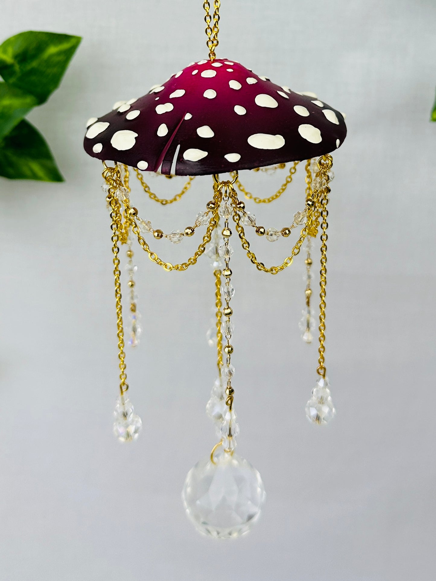 Small Black Tartarian Mushroom Sun Catcher