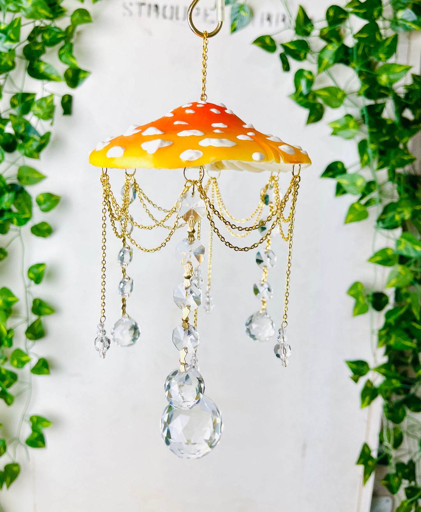 Large Dandelion Mushroom Suncatcher