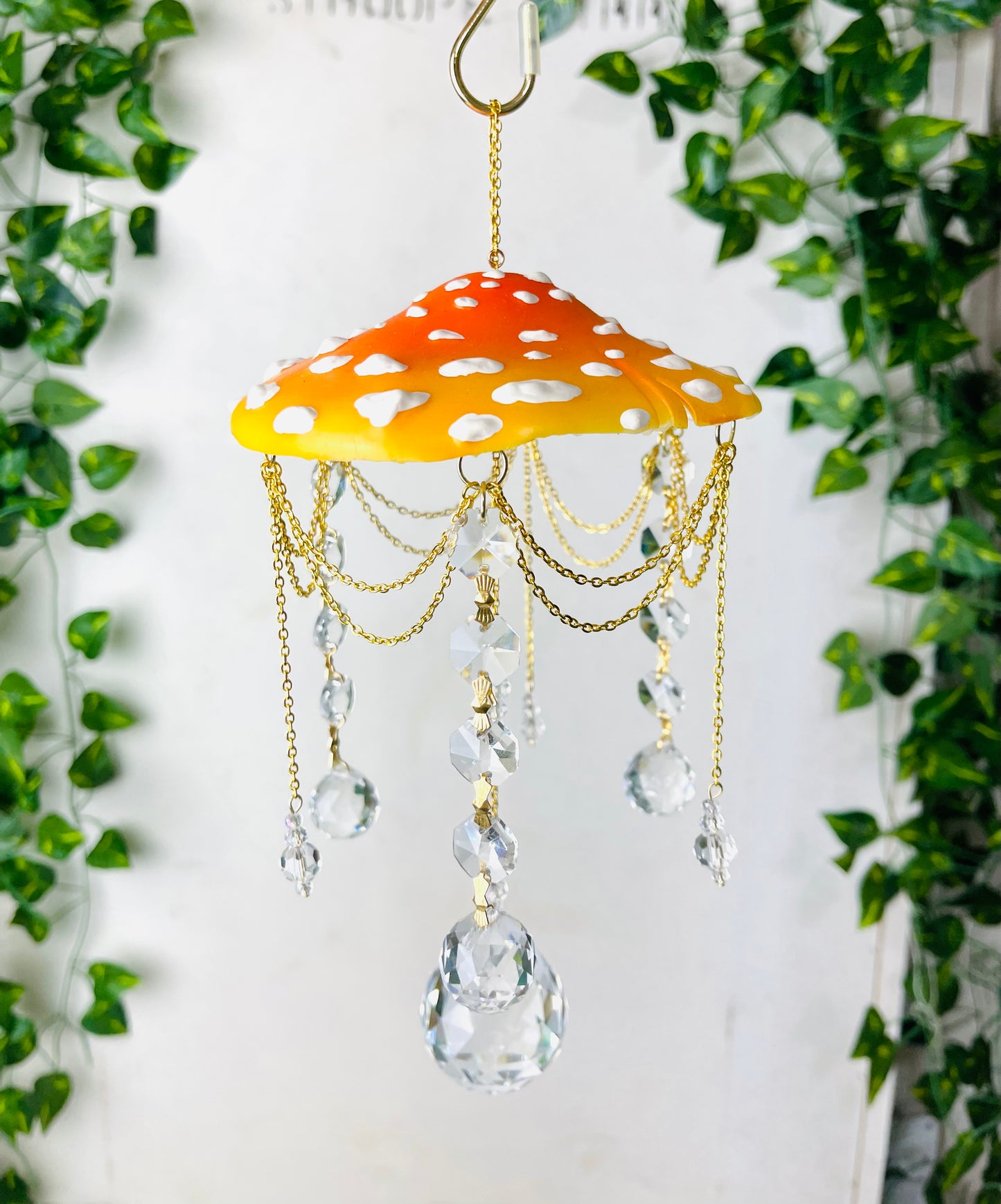 Large Dandelion Mushroom Suncatcher