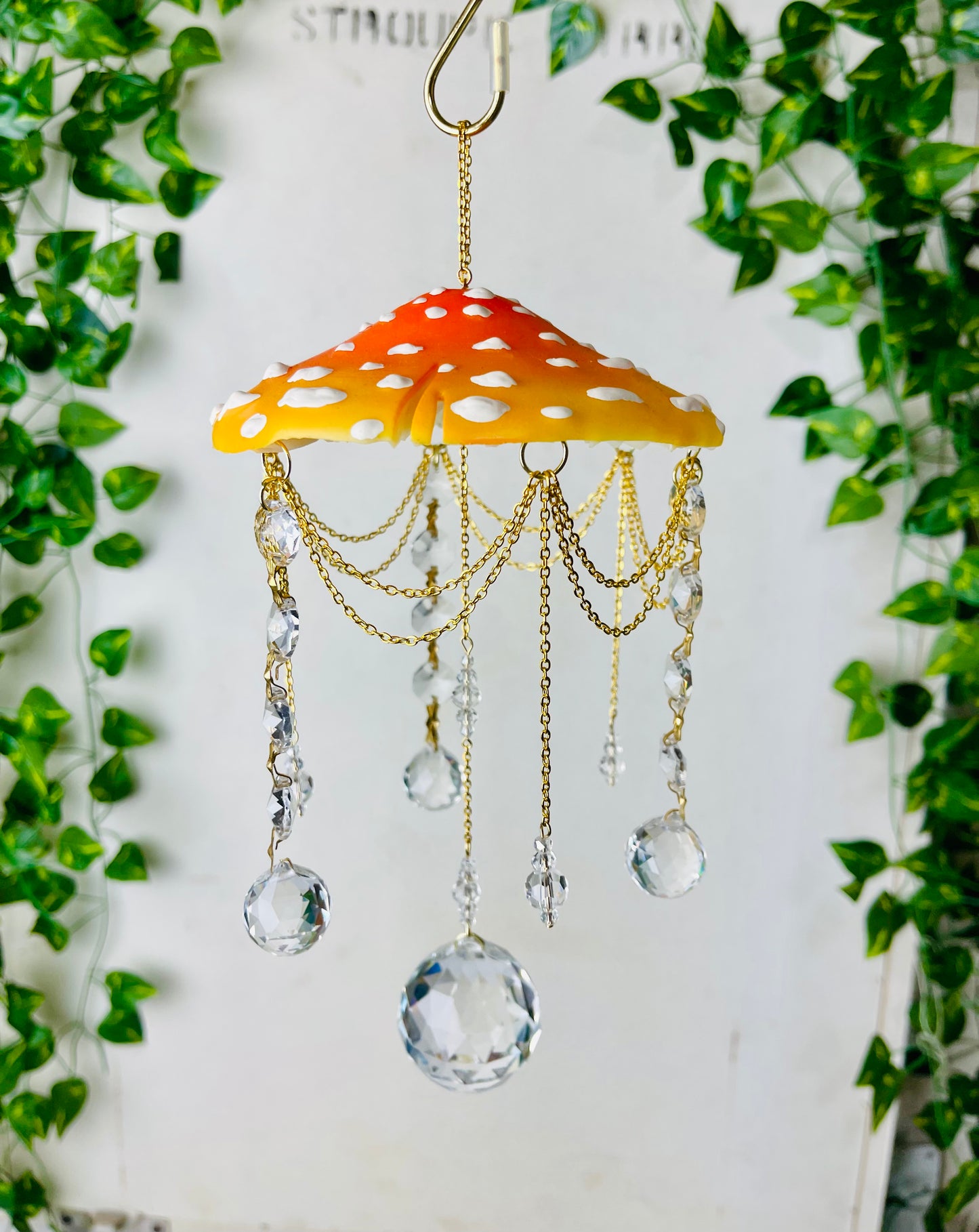 Large Dandelion Mushroom Suncatcher