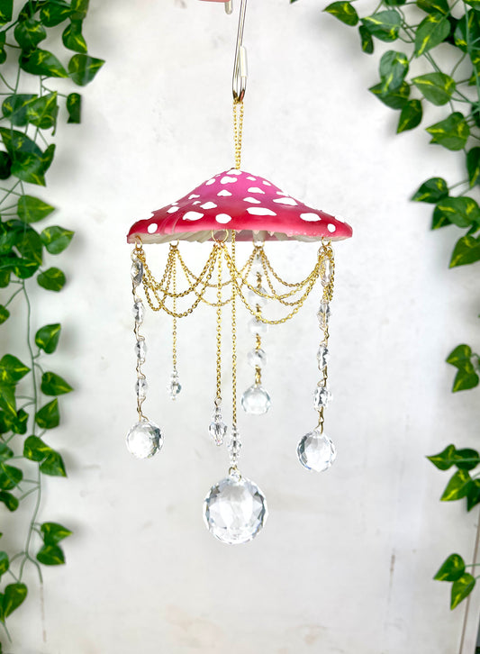 Large Cherry Blossom Mushroom Suncatcher