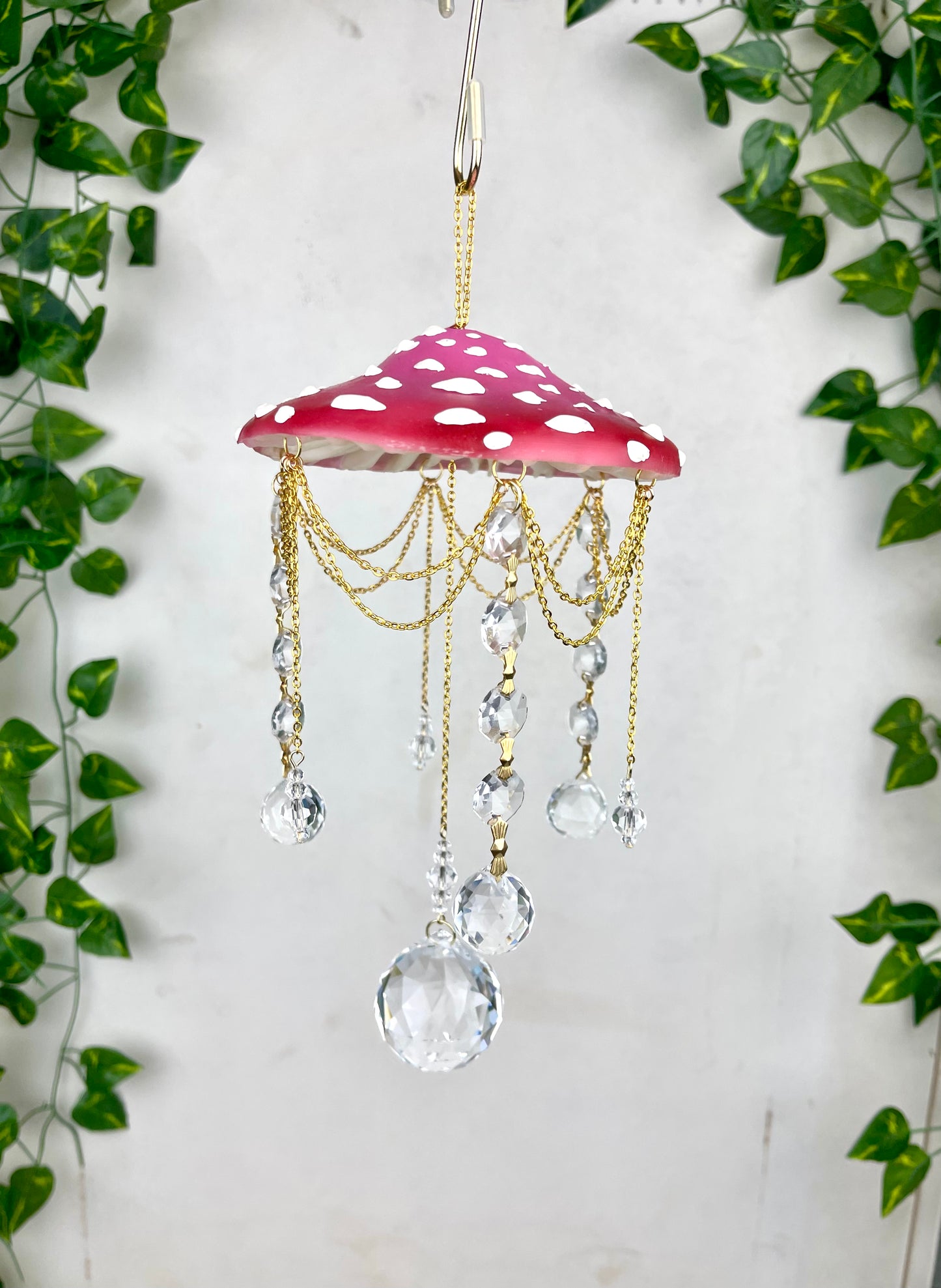 Large Cherry Blossom Mushroom Suncatcher