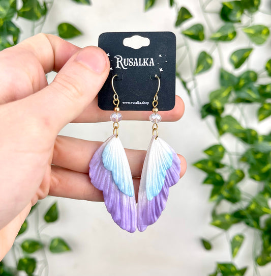 Fairy Wing Earrings BluePurple