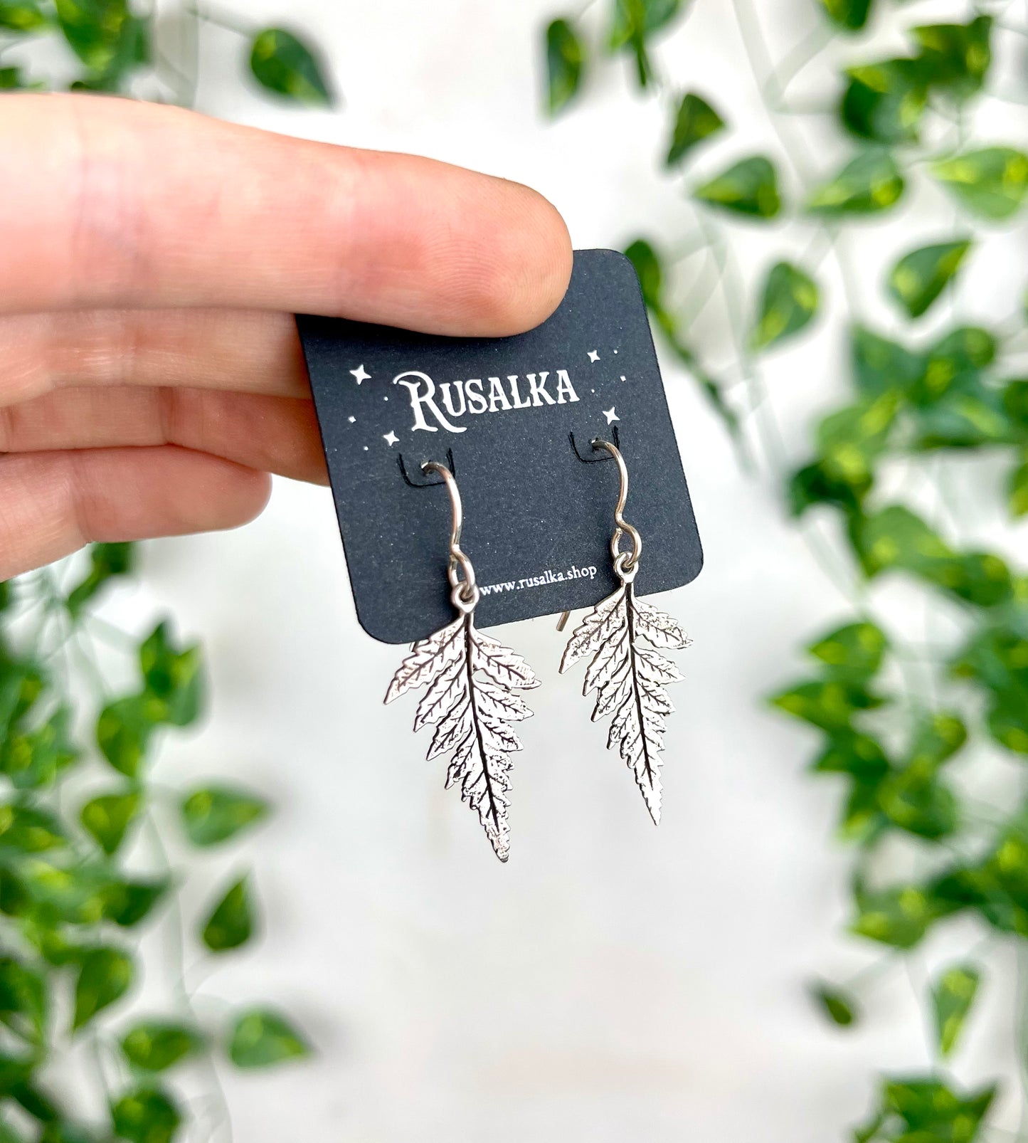 Silver Fern Earrings