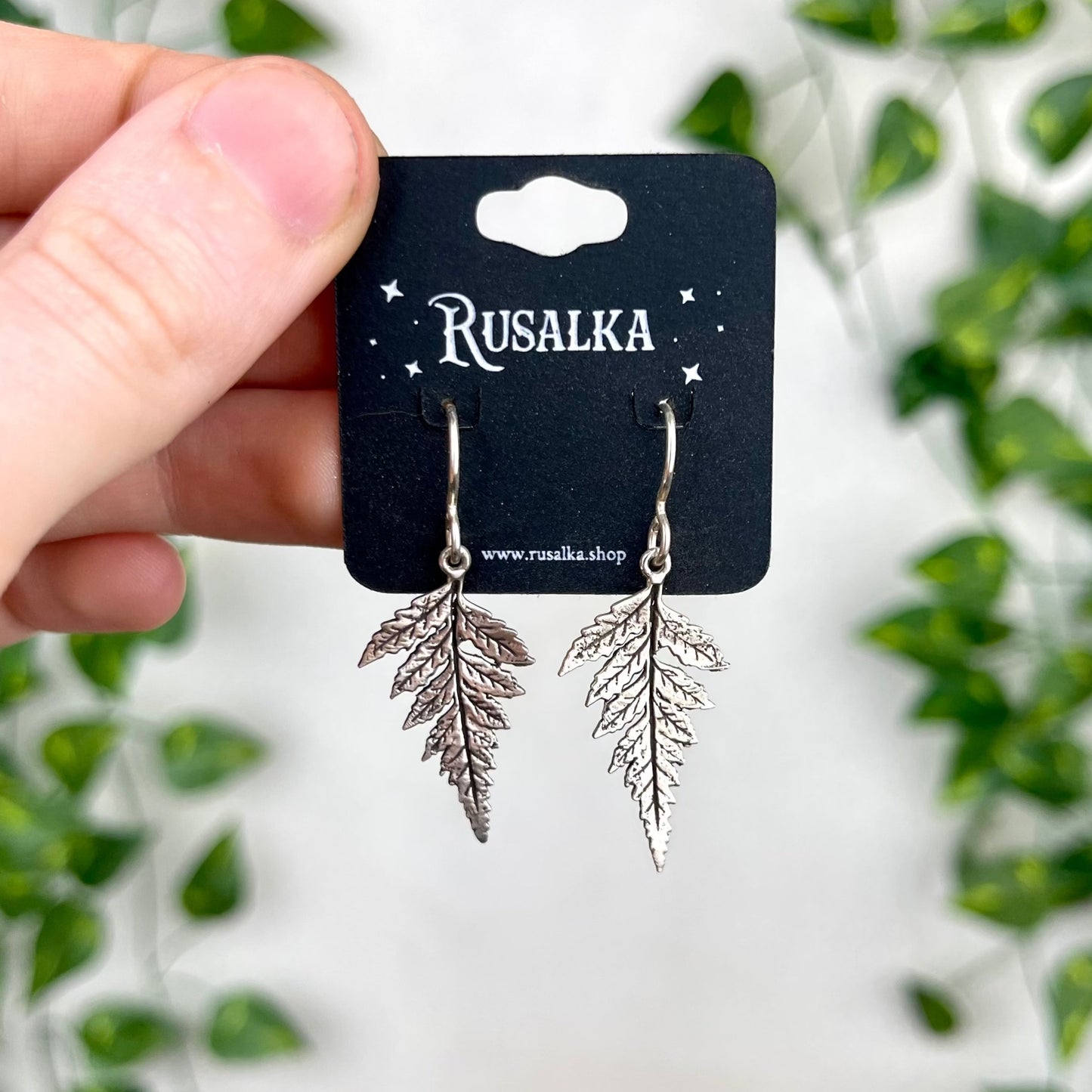 Silver Fern Earrings