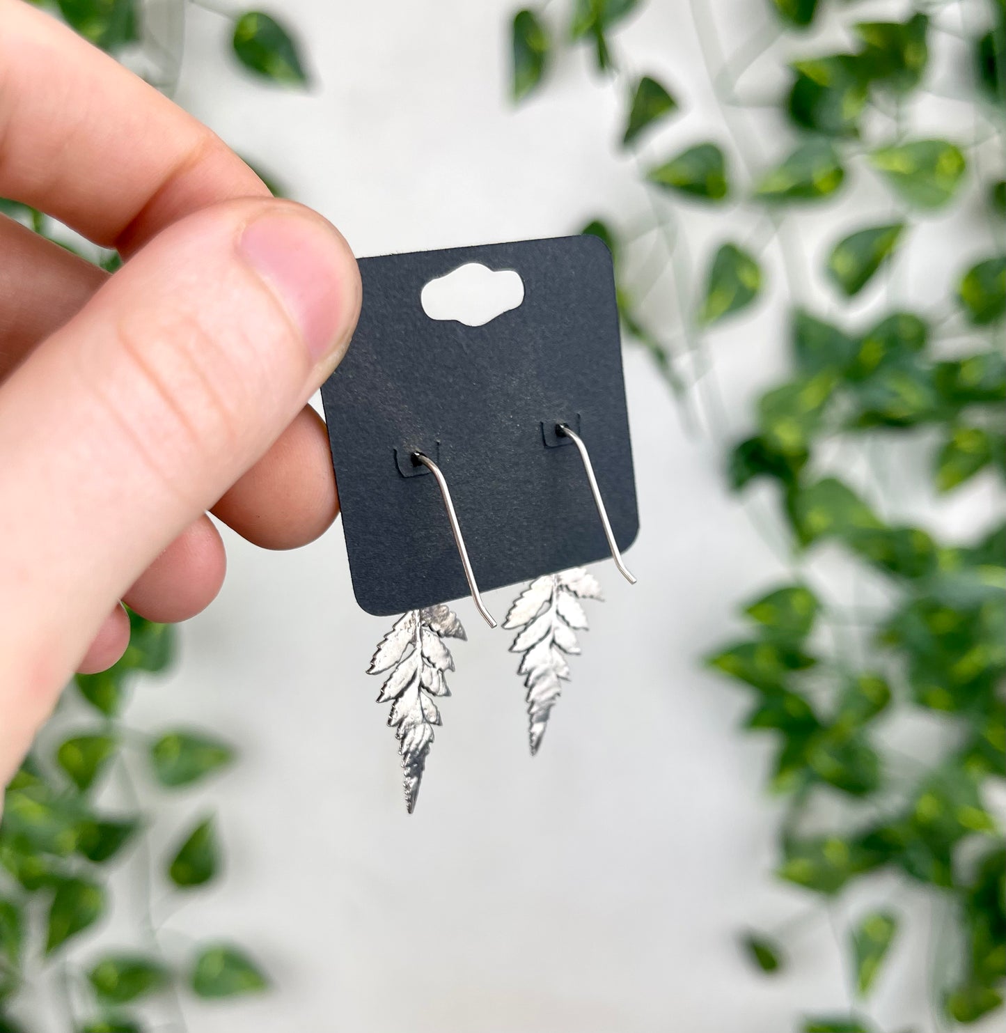 Silver Fern Earrings