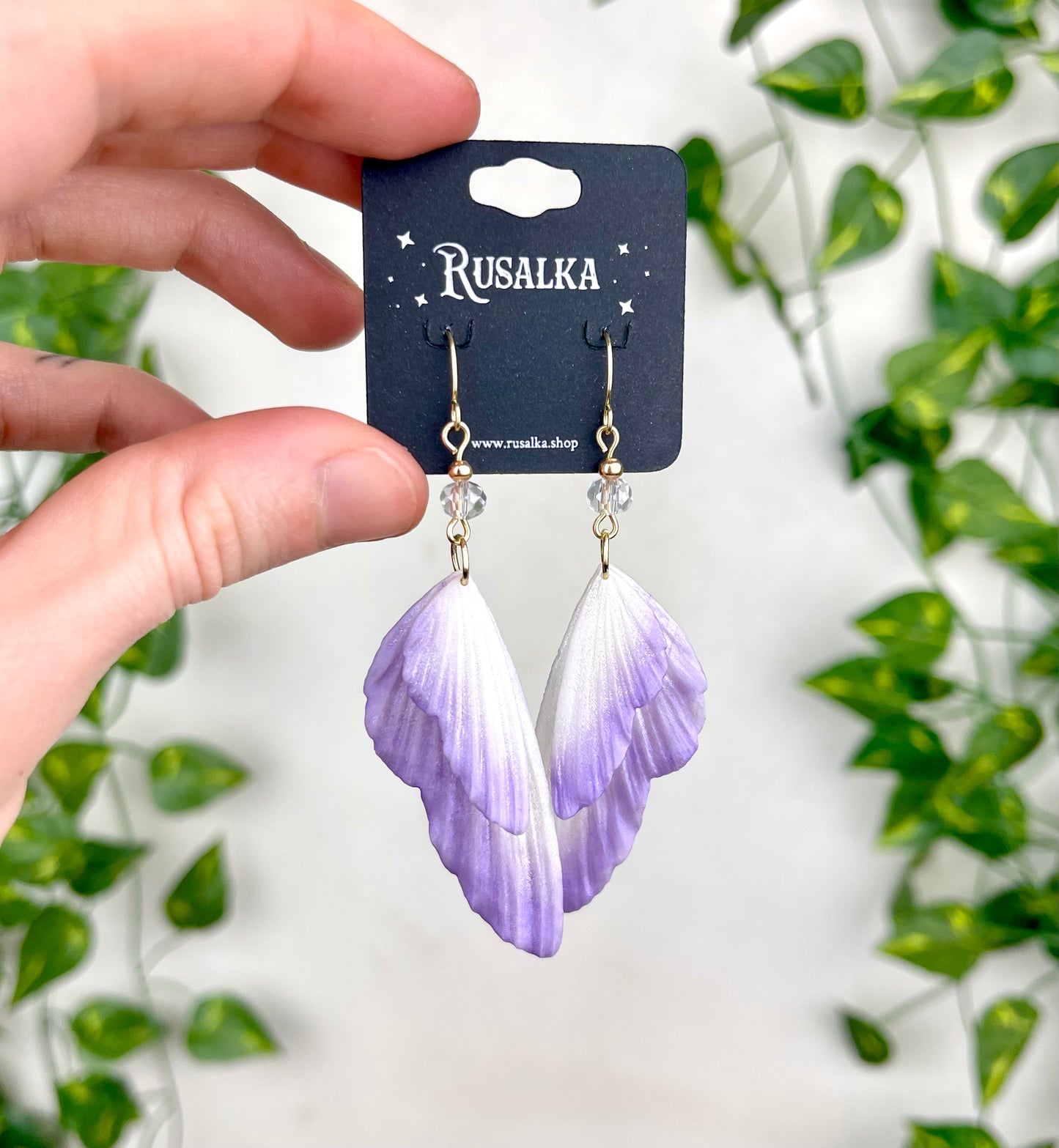 Fairy Wing Earrings Purple