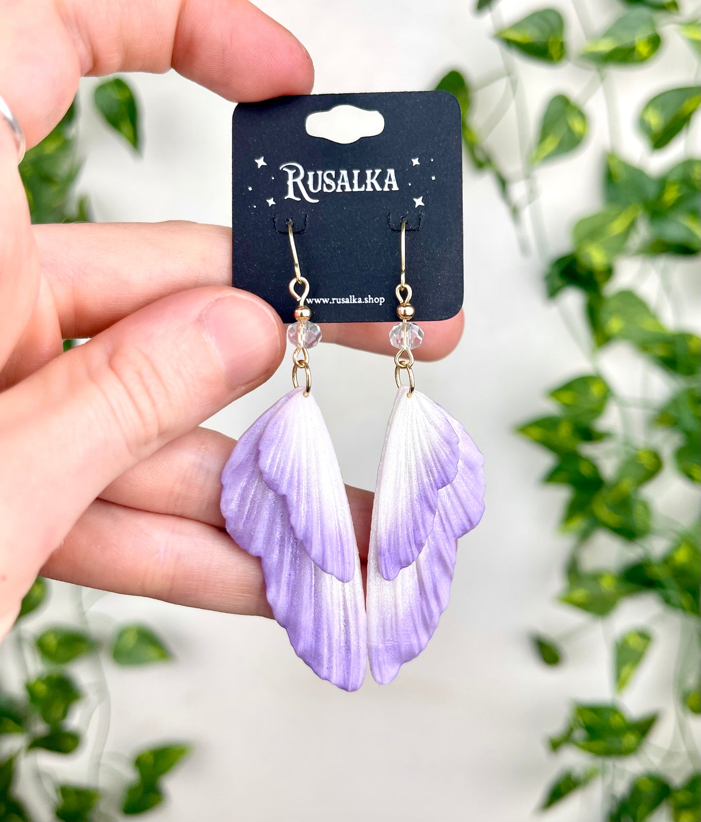 Fairy Wing Earrings Purple