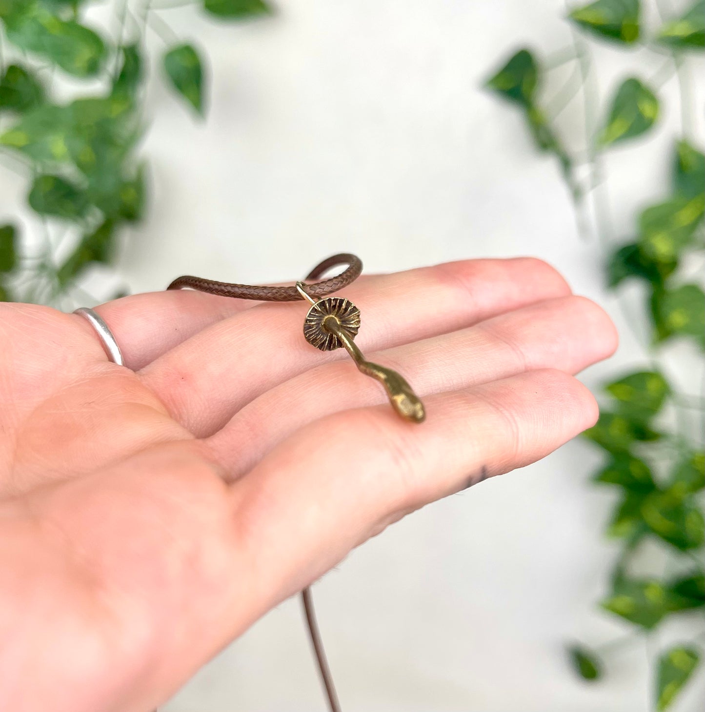 Brass Mushroom Necklace