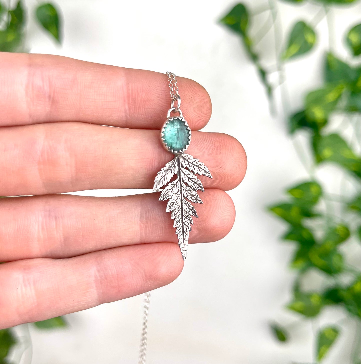 Sterling Silver Fern Necklace