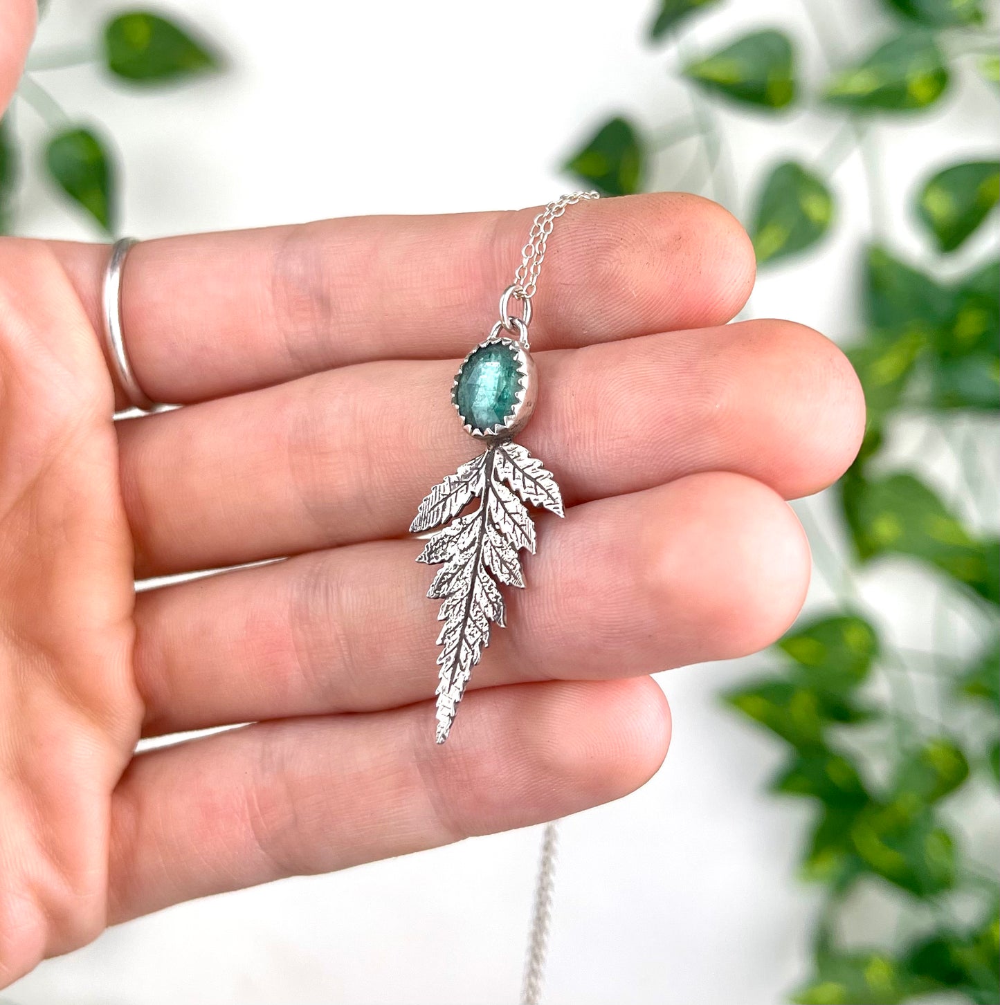 Sterling Silver Fern Necklace