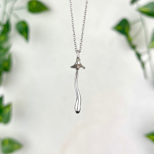 Sterling Silver Mushroom Necklace